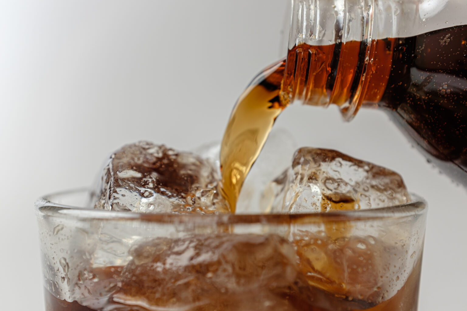 cola on a white background